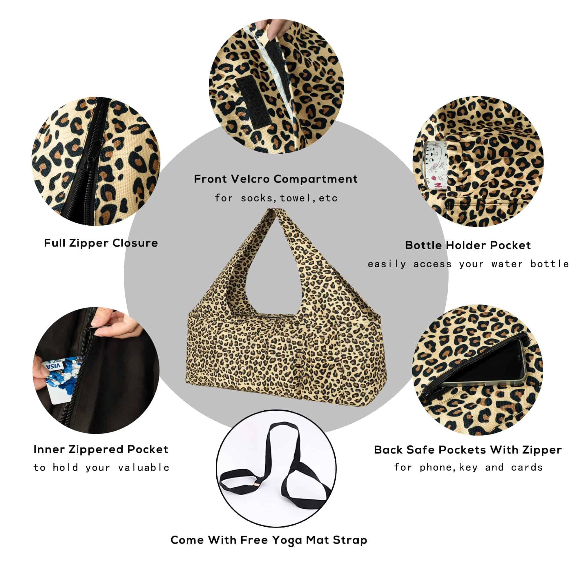 Bolsa de yoga BagYG - Grande con Correa, Cremallera y - Imagen 4