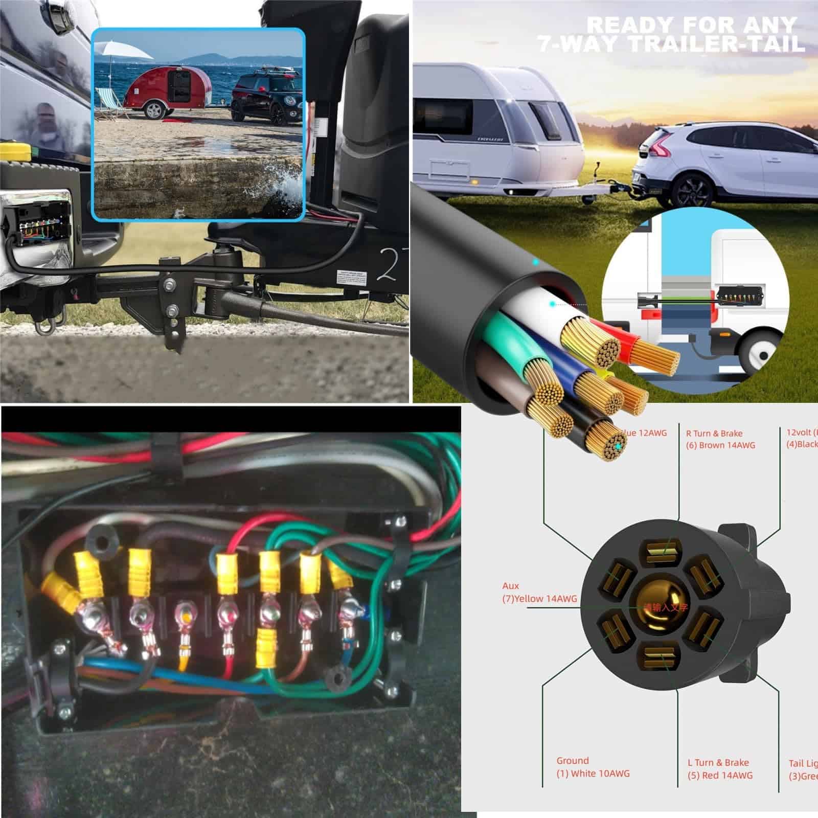 Cable de Remolque de 7 Pines Weideke Cable de Alambre - Imagen 4