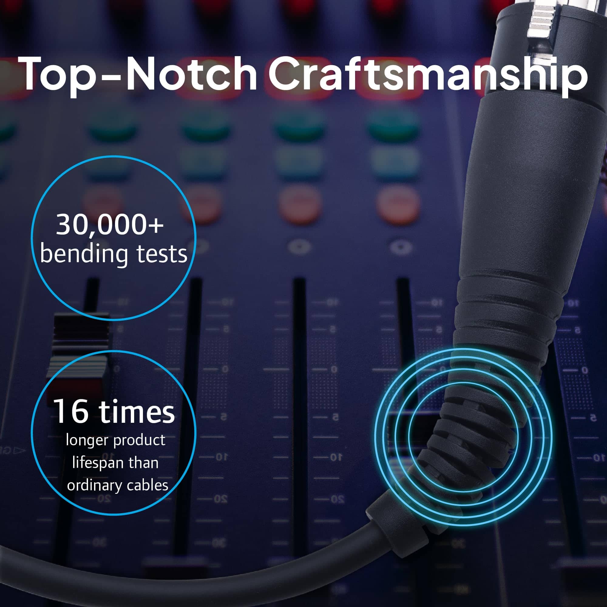 Cable de Micrófono CAROL XLR Hembra a 6.35mm (1/4 pulgadas) - Imagen 3