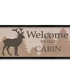 Stupell Industries Welcome To Our Cabin Deer Sign - Arte