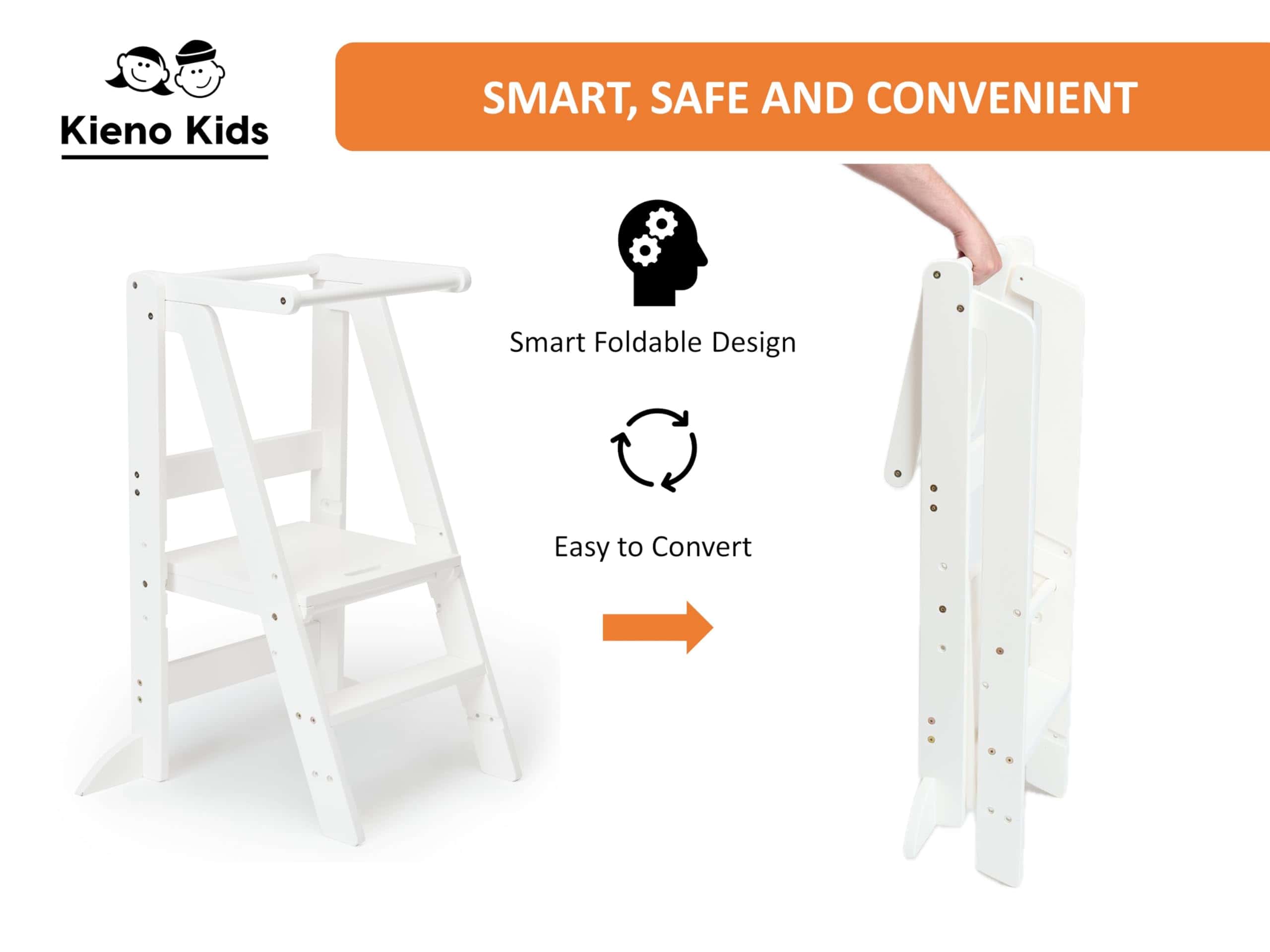 Taburete de Cocina Plegable para Niños - Torre Plegable - Imagen 3