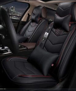 Fundas de Asiento de Coche de Cuero Dtuupts, Juego Completo