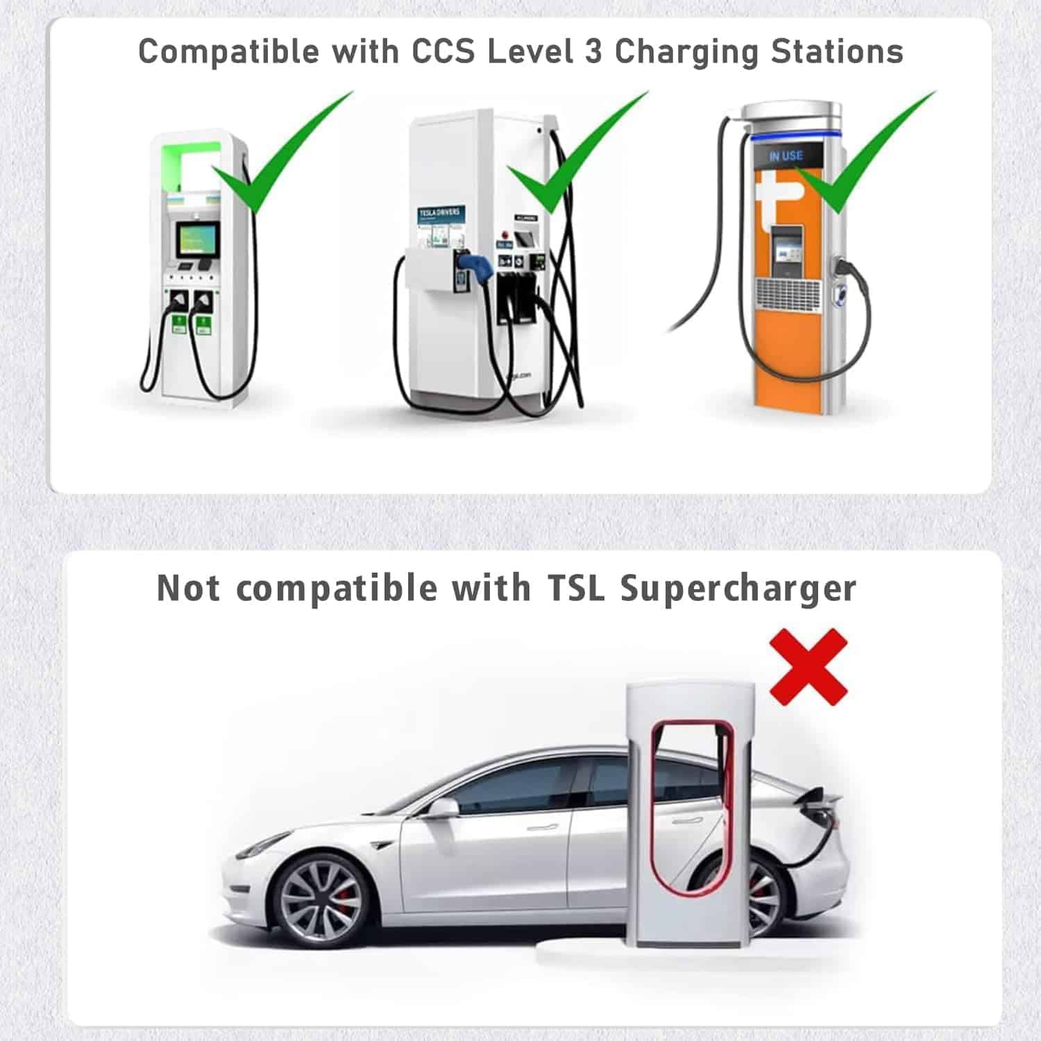 Adaptador de CCS a NACS, CCS1 Carga Rápida para Tesla Model - Imagen 3