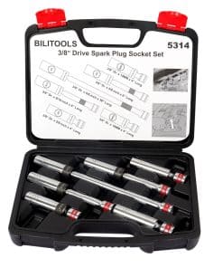 Juego de 6 llaves de bujía magnéticas giratorias de 3/8