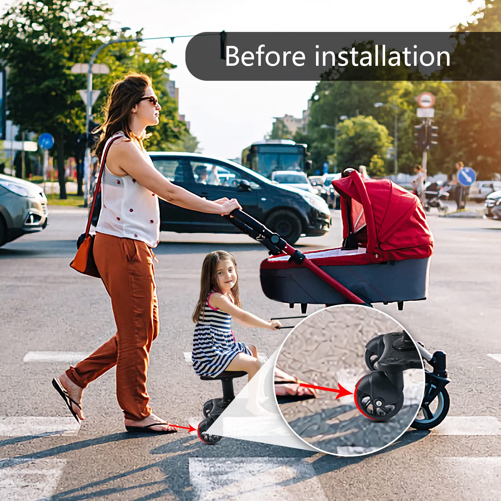 Barra de extensión para manillar de cochecito, Pasea con - Imagen 7