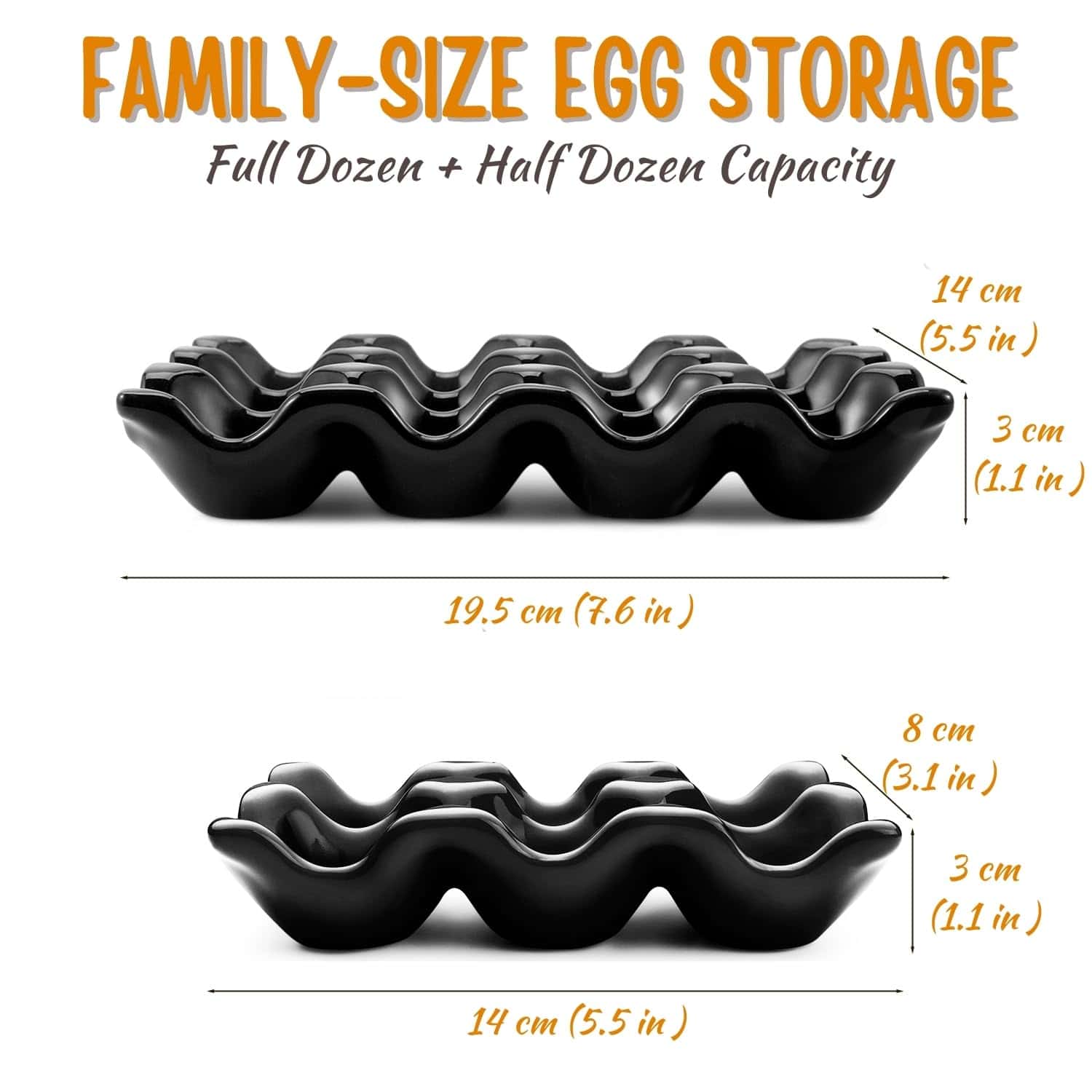 Porta Huevos de Cerámica de 12 Tazas para Refrigerador - - Imagen 8