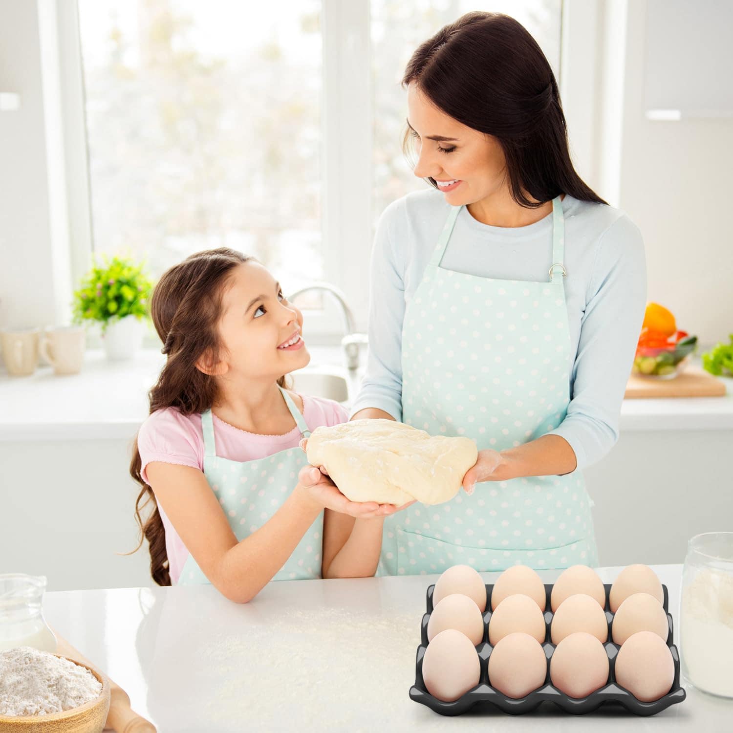 Porta Huevos de Cerámica de 12 Tazas para Refrigerador - - Imagen 9
