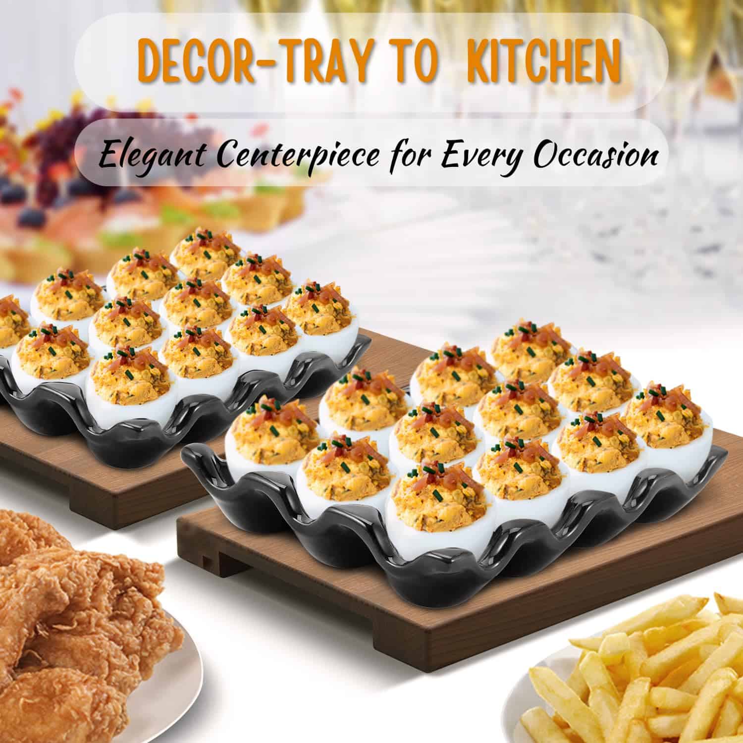 Porta Huevos de Cerámica de 12 Tazas para Refrigerador - - Imagen 3