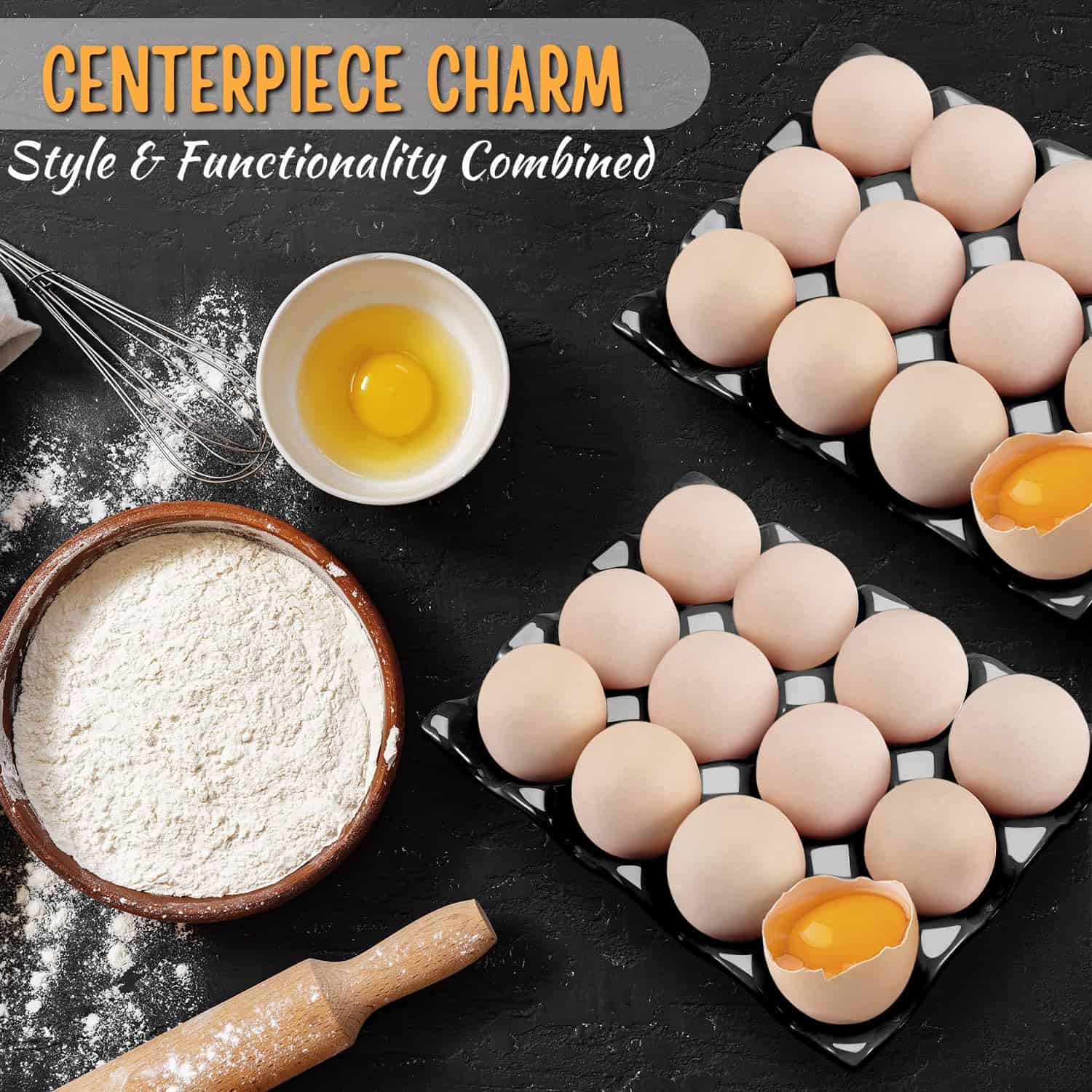 Porta Huevos de Cerámica de 12 Tazas para Refrigerador - - Imagen 4