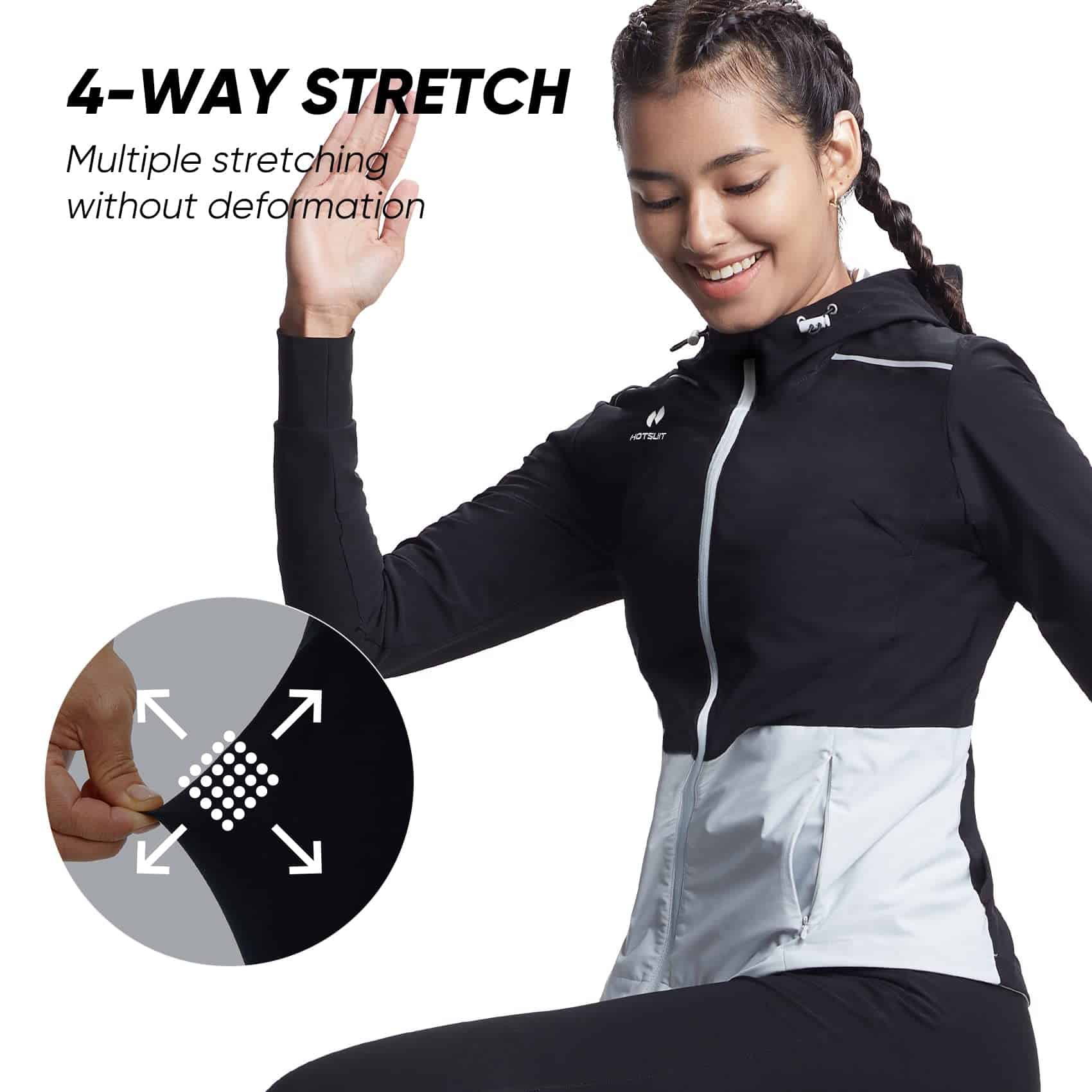 Traje de Sauna HOTSUIT para Mujeres -Negro, XL - Imagen 5