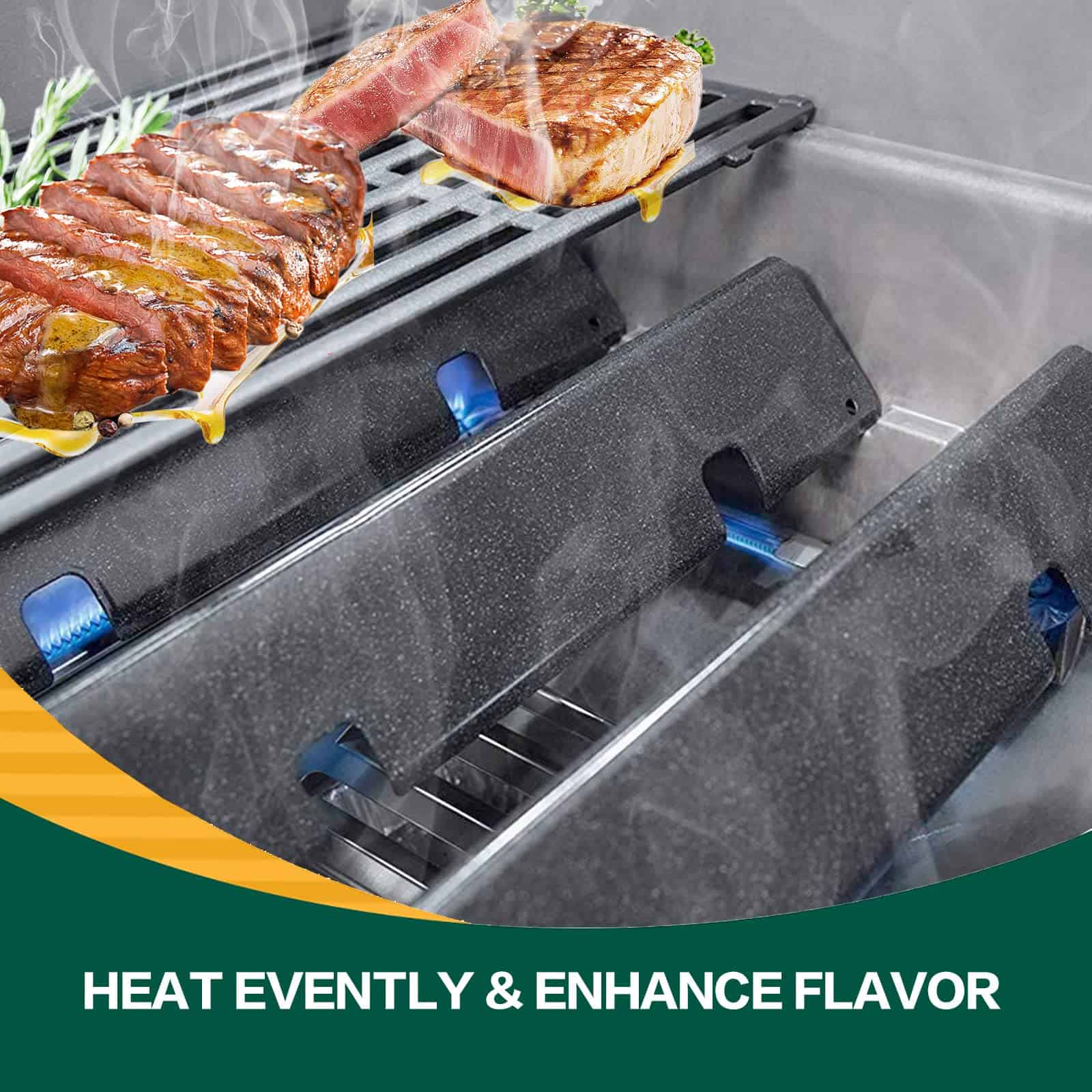 7636 Barras Flavorizer para Weber Spirit II y I, Piezas de - Imagen 7