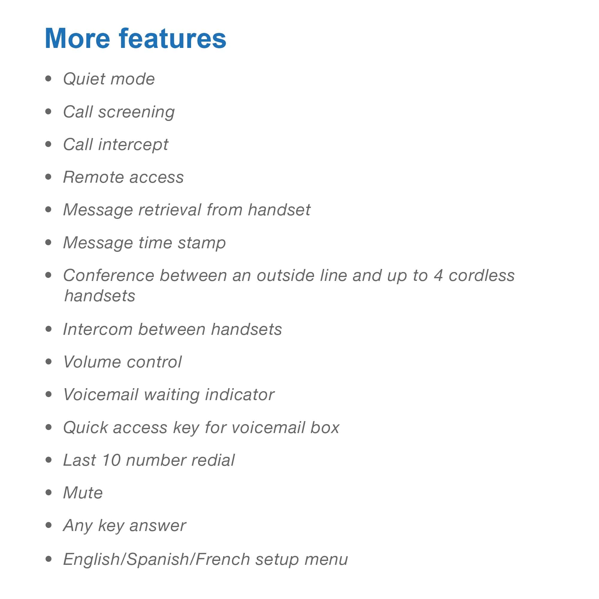 Teléfono inalámbrico AT&T DAL75211 DECT 6.0 con bloqueador - Imagen 9