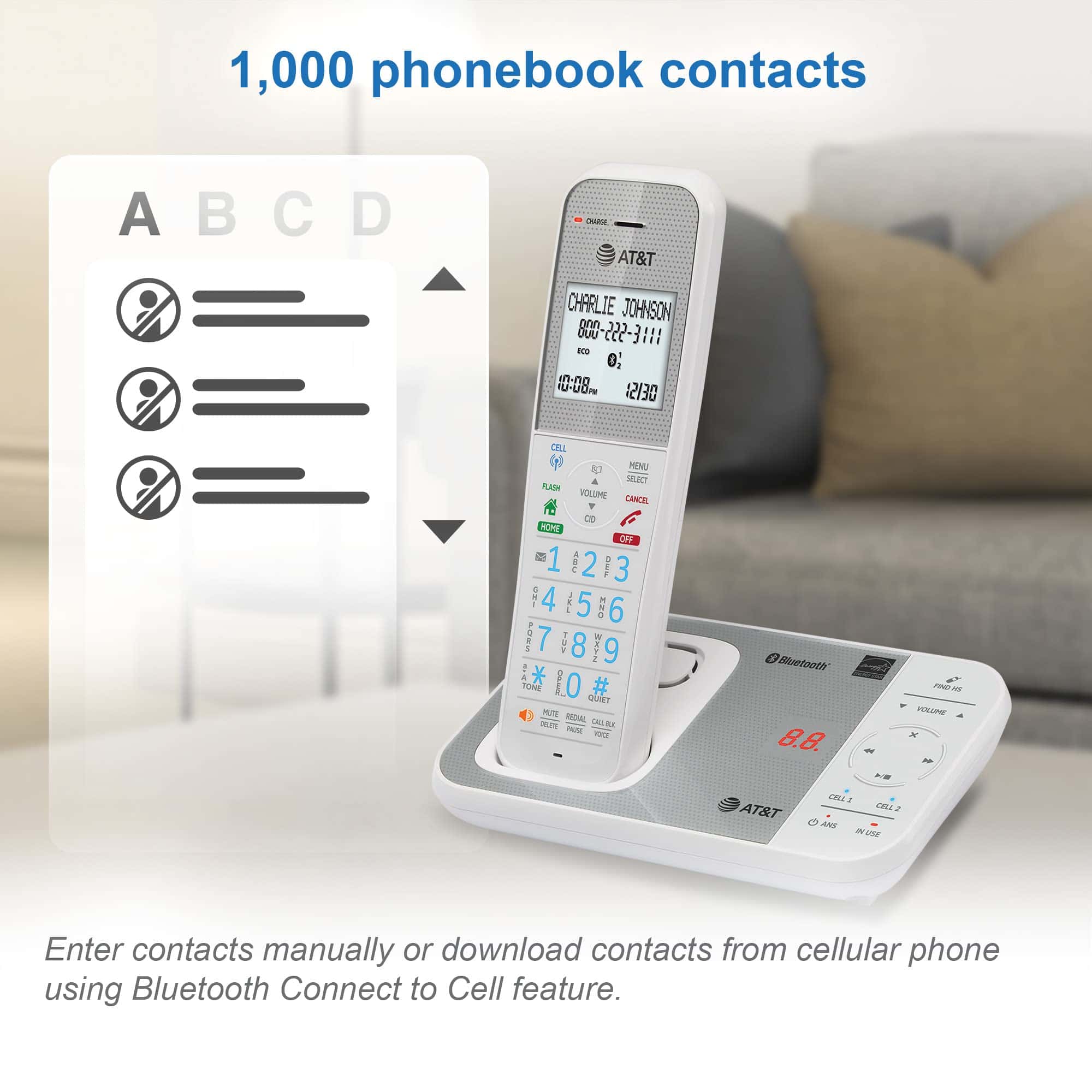 Teléfono inalámbrico AT&T DAL75211 DECT 6.0 con bloqueador - Imagen 11