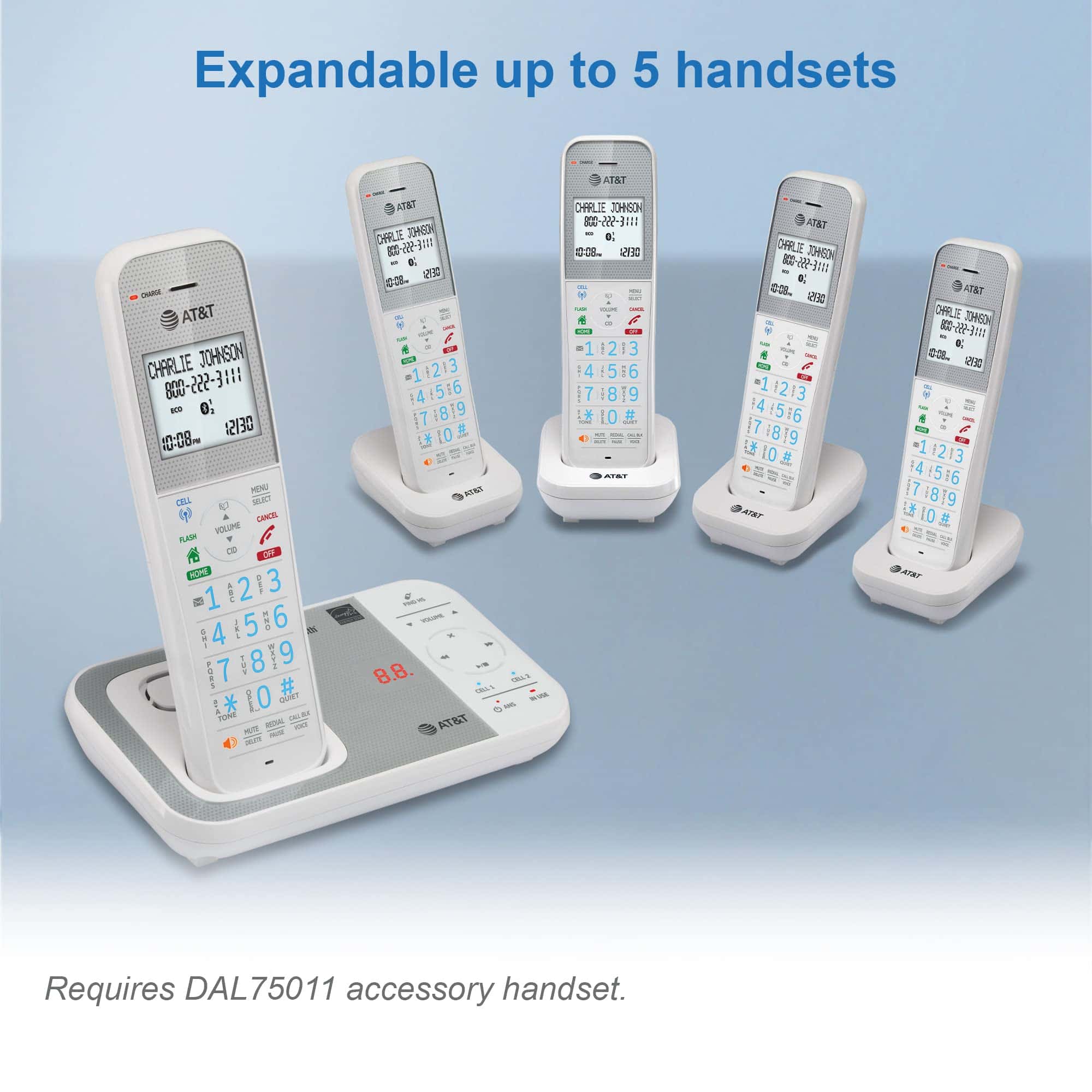 Teléfono inalámbrico AT&T DAL75211 DECT 6.0 con bloqueador - Imagen 10