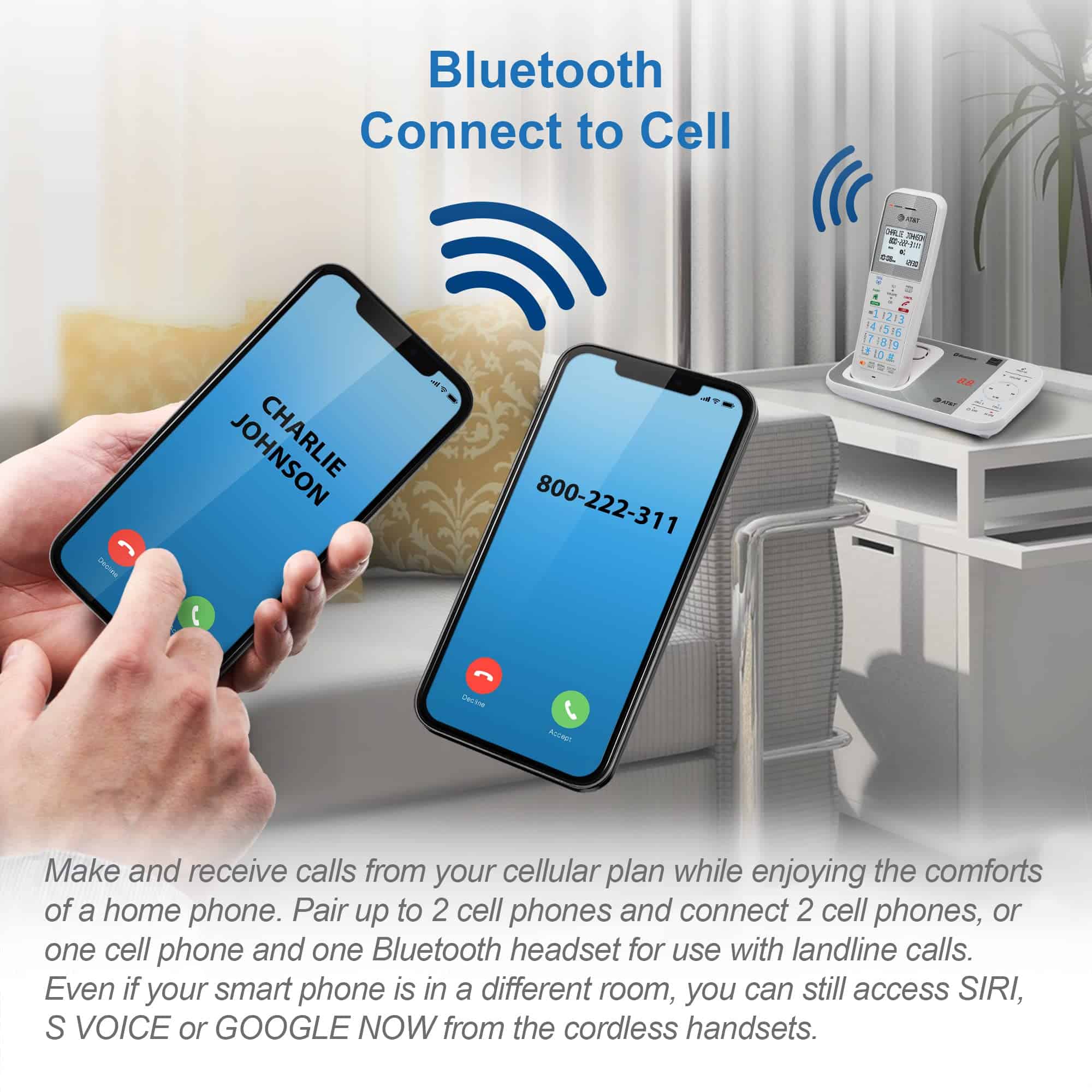 Teléfono inalámbrico AT&T DAL75211 DECT 6.0 con bloqueador - Imagen 7