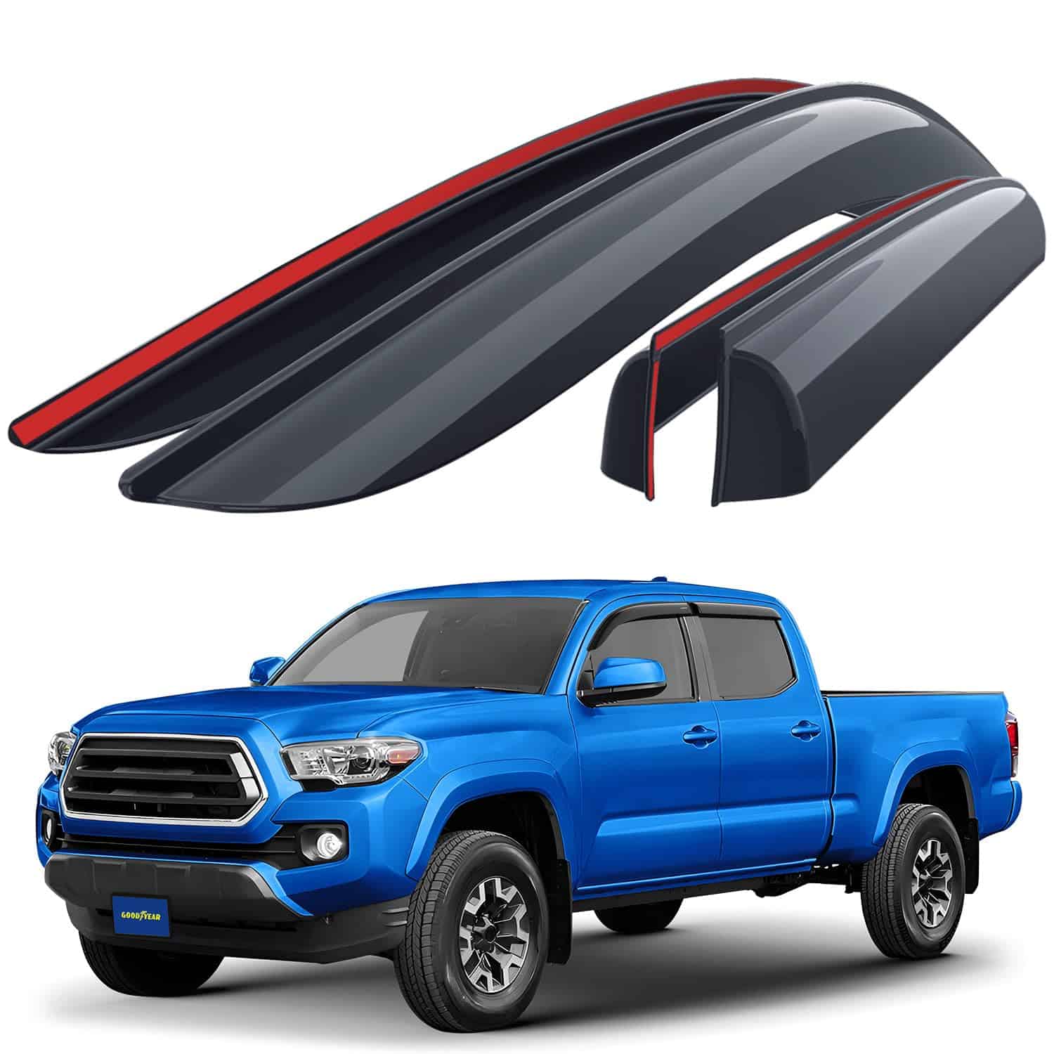 Deflectores de ventanas irrompibles Goodyear -Humo Premium