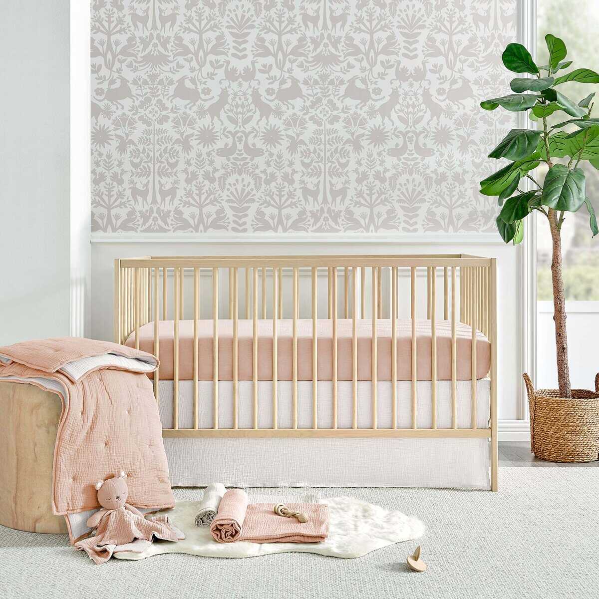 Levtex Baby - Juego de cama para cuna de muselina de nubes