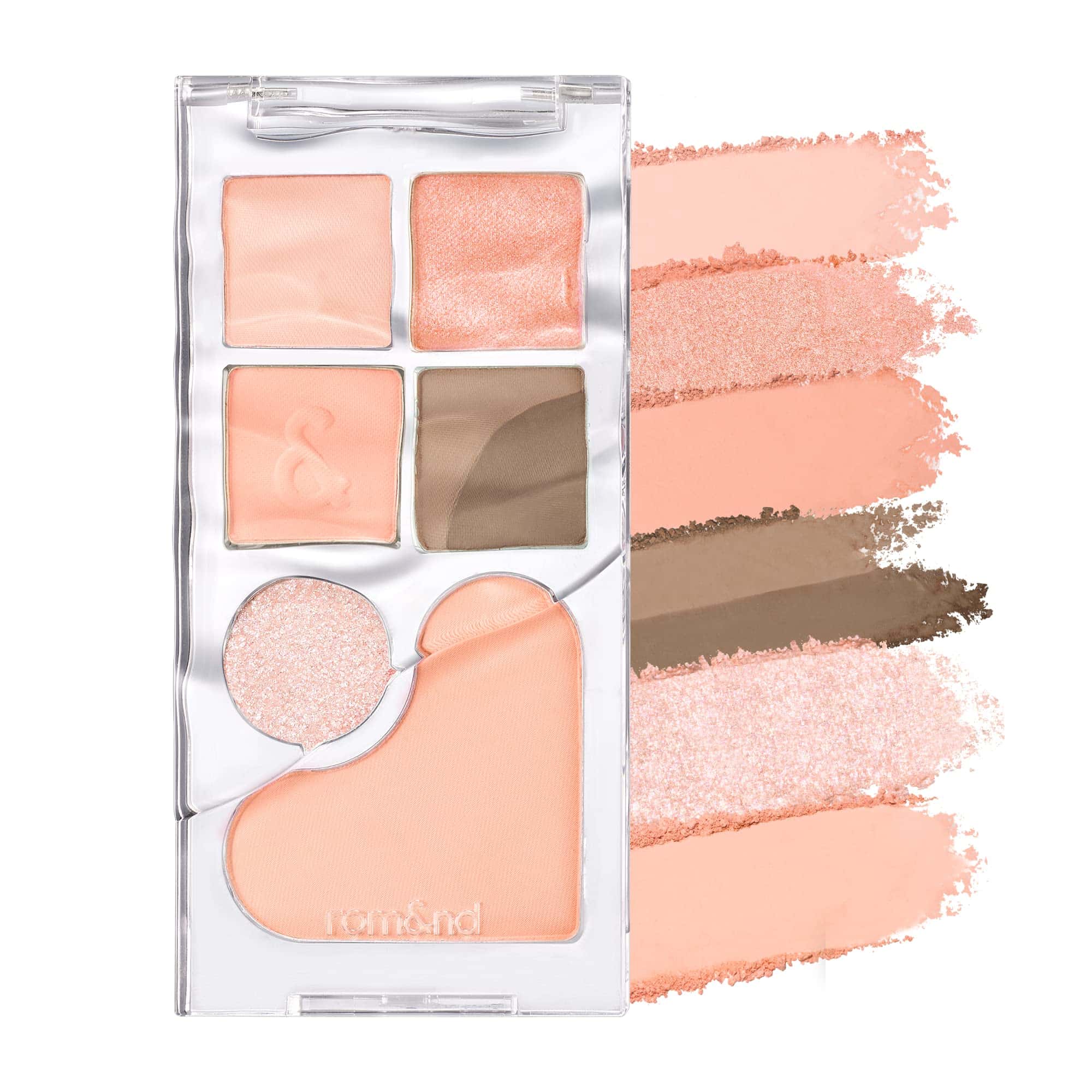 Paleta de sombras rom&nd Bare Layer 01 Apricot Mood
