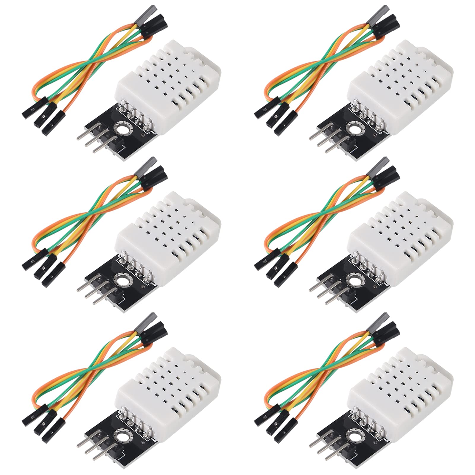 AEDIKO 6pcs Sensor de Temperatura y Humedad Digital DHT22