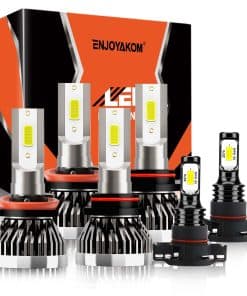 ENJOYAKOM 9005 + H11 + 5202 Bombillas LED para luces