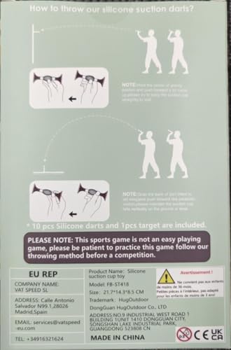 Set de 10 Dardos de Ventosa de Colores (Tamaño Grande de - Imagen 9