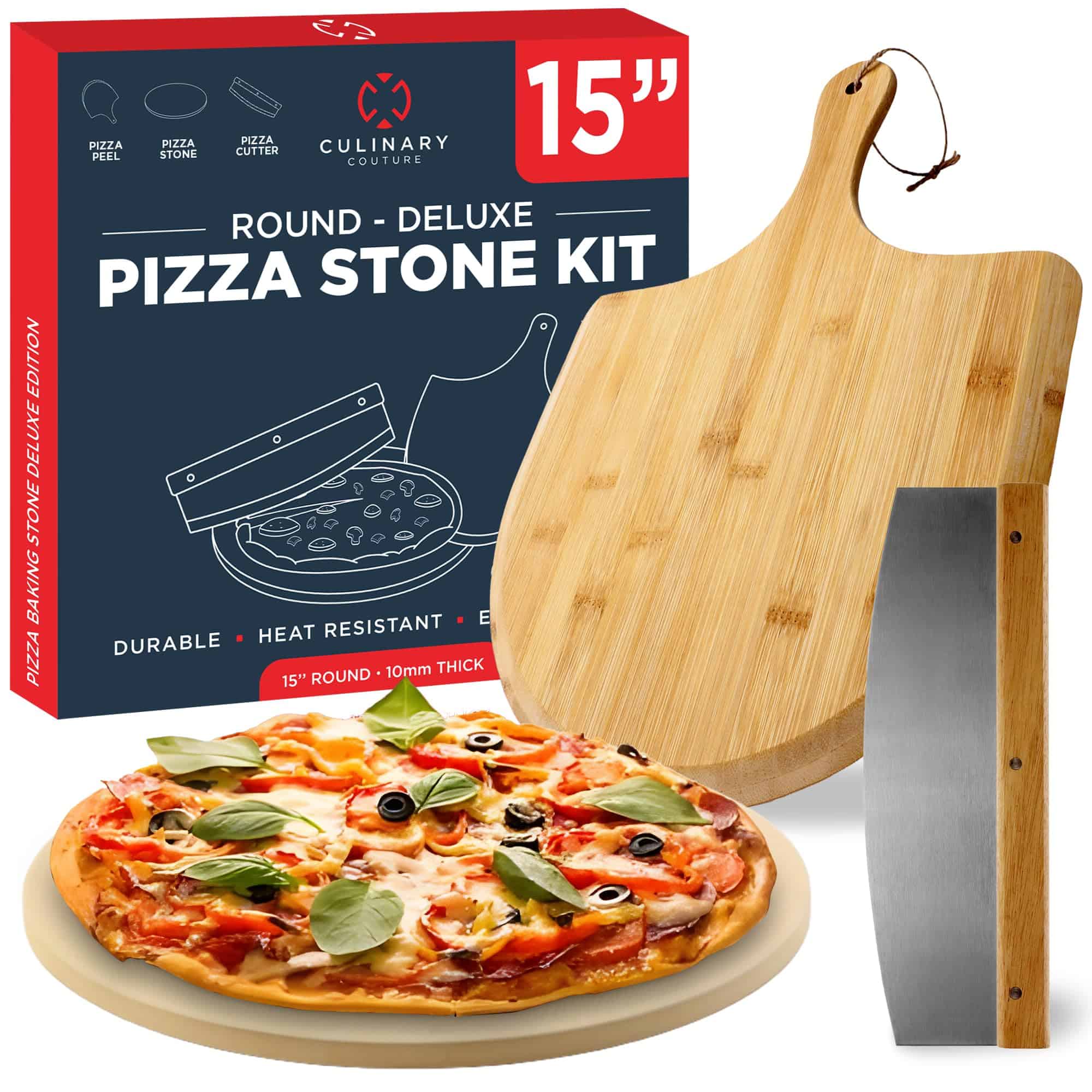 Juego de Piedra para Pizza Redonda de 15" de Culinary