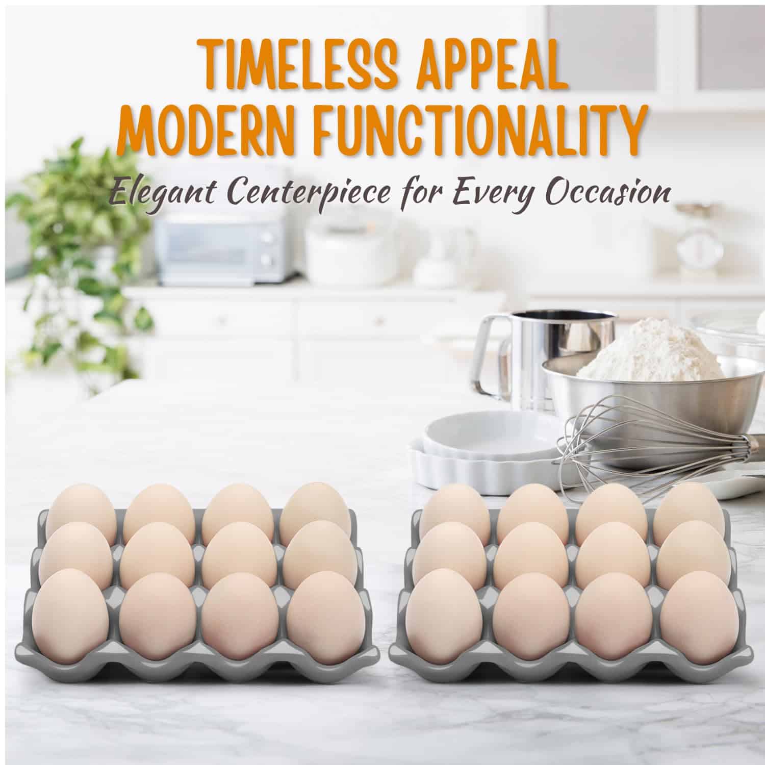 Porta Huevos de Cerámica de 12 tazas Flexzion para - Imagen 6