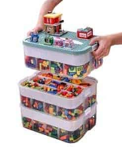 Organizador de almacenamiento de plástico para Lego Caja de