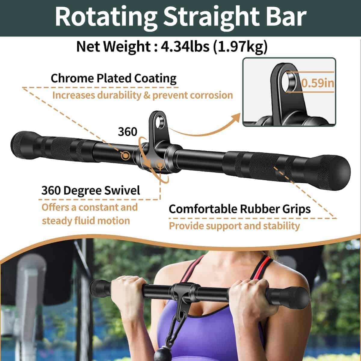 Accesorios de Tríceps para Máquina de Cable para Gimnasio - Imagen 6