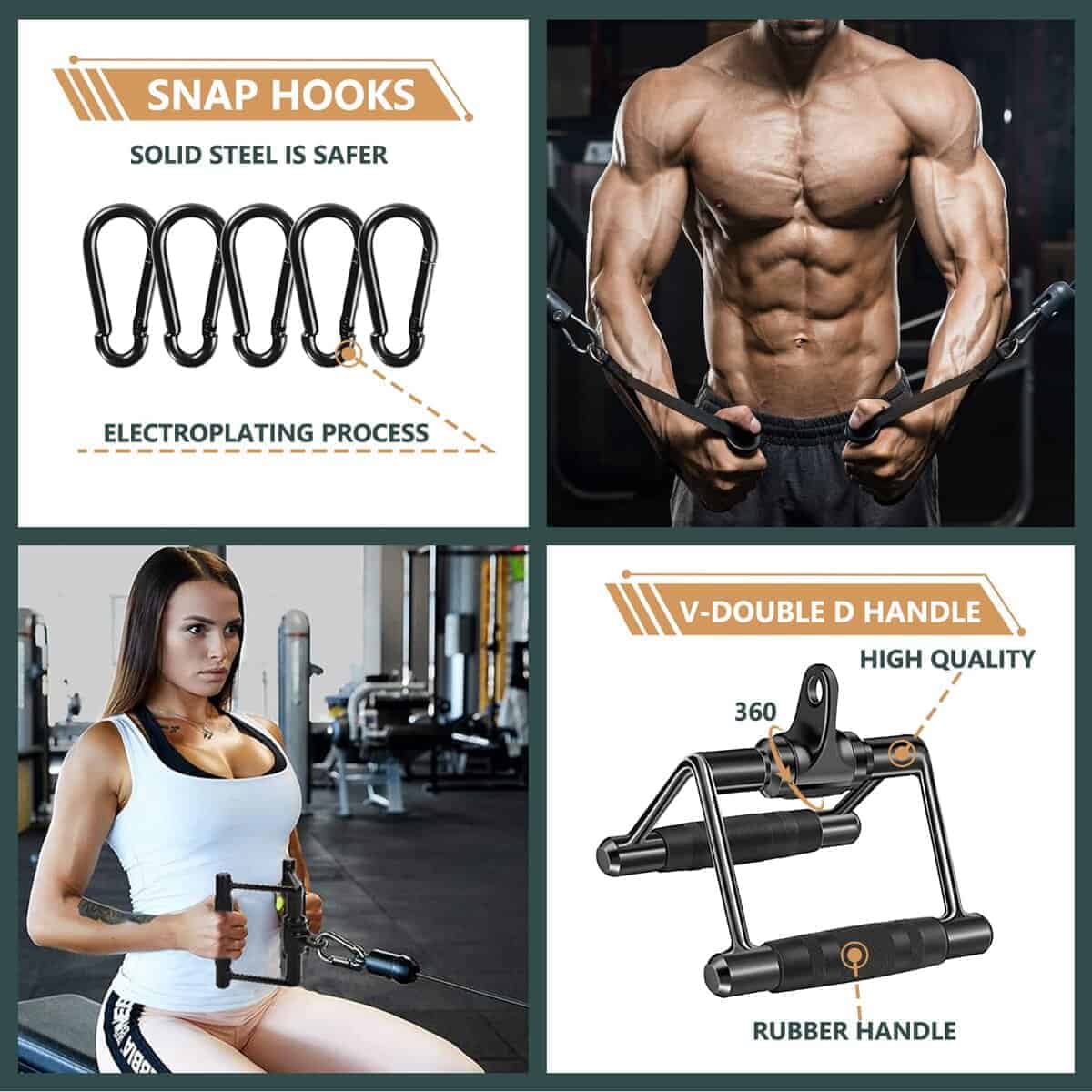 Accesorios de Tríceps para Máquina de Cable para Gimnasio - Imagen 7