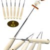 Atigrado 6 Pcs 32 pulgadas Palitos para Asar Malvaviscos -
