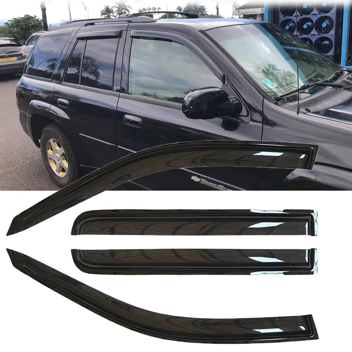 Deflectores de ventana lateral originales BOOGADEE 4pcs,