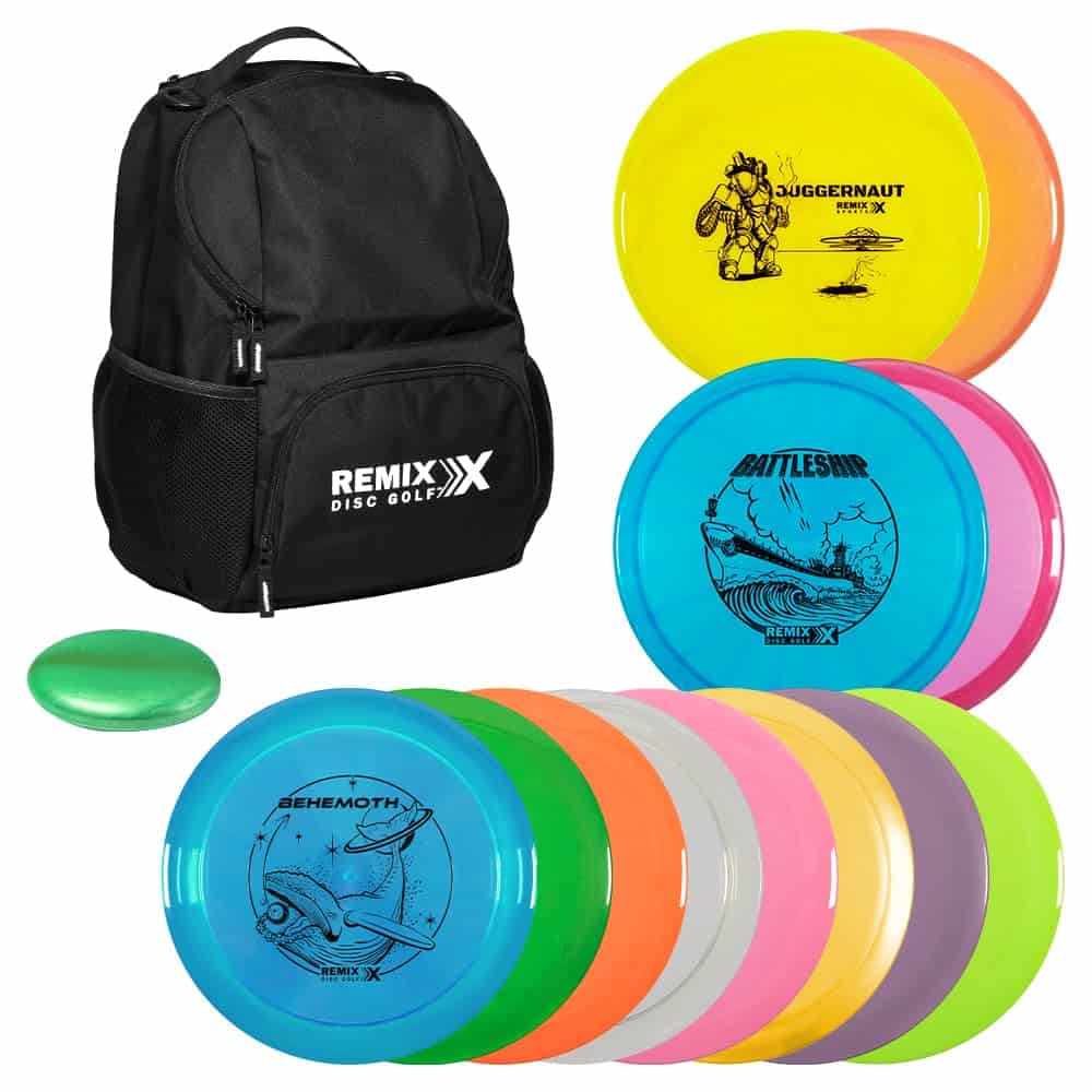 Conjunto de Inicio de Disc Golf Remix Backpack + 12 Discos