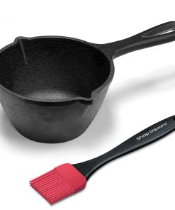 Pequeña Olla de Hierro Fundido para Untar con Pincel de
