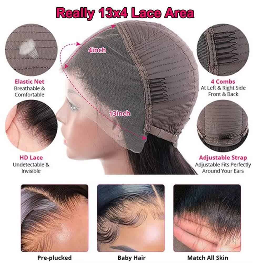 Pelucas de Pelo Humano MYouan Bob sin Pegamento Realmente - Imagen 7