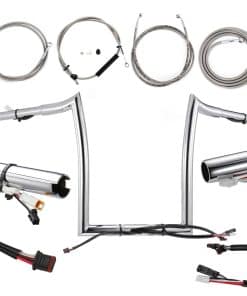 TIGERSGATE 14" Rise 1.25" Fat Ape Hanger Handlebar & Wires