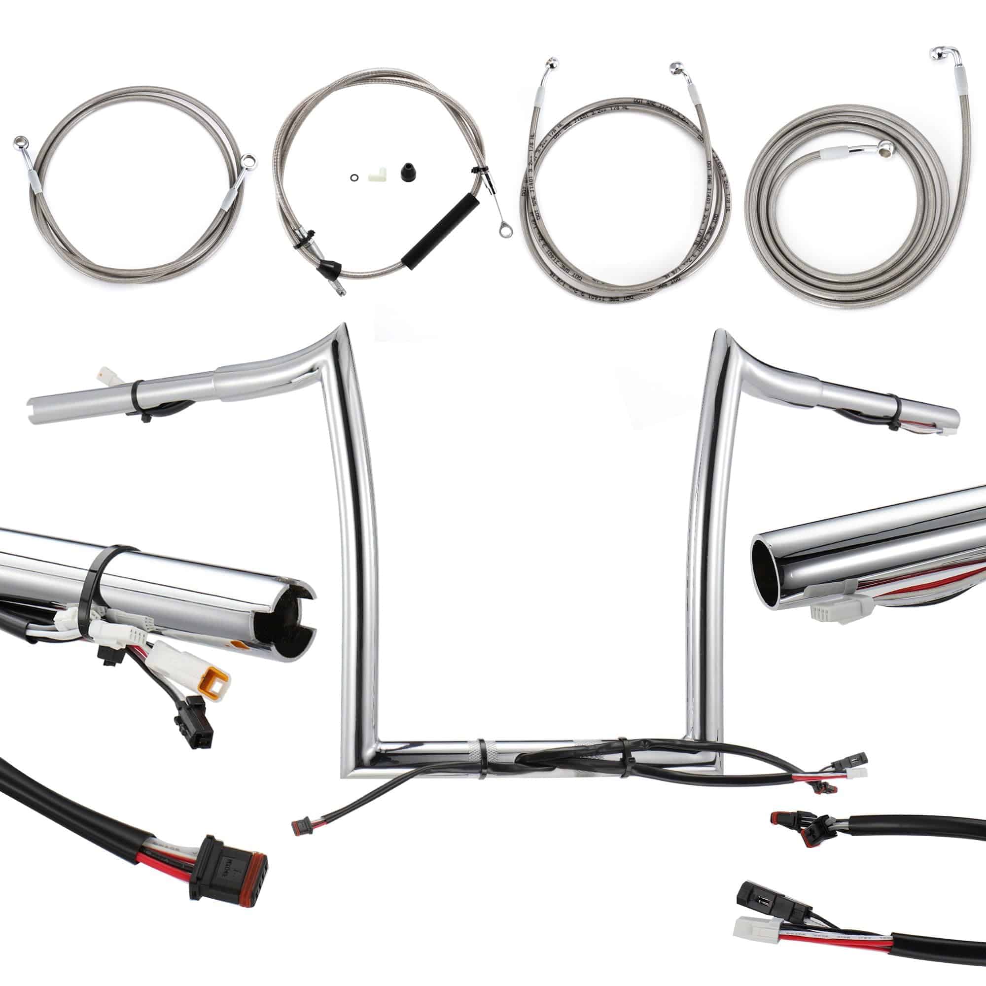 Manillar elevado TIGERSGATE de 12" con altura de 1.25" y