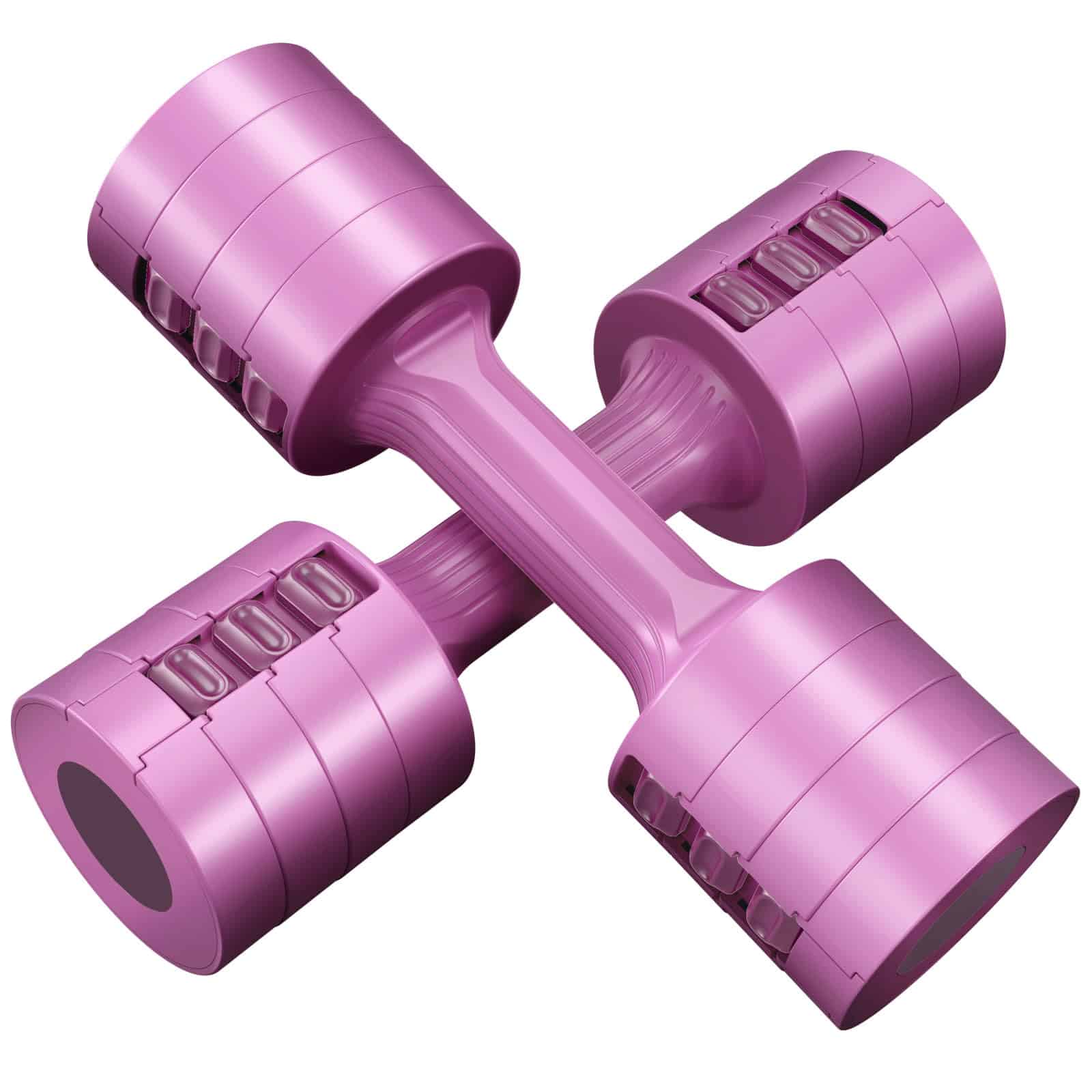 Set de Mancuernas Ajustables GLAUCUS - Un Par -Morado