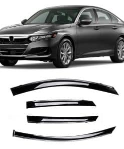 Viseras de ventana de polarizado ahumado con ribete cromado