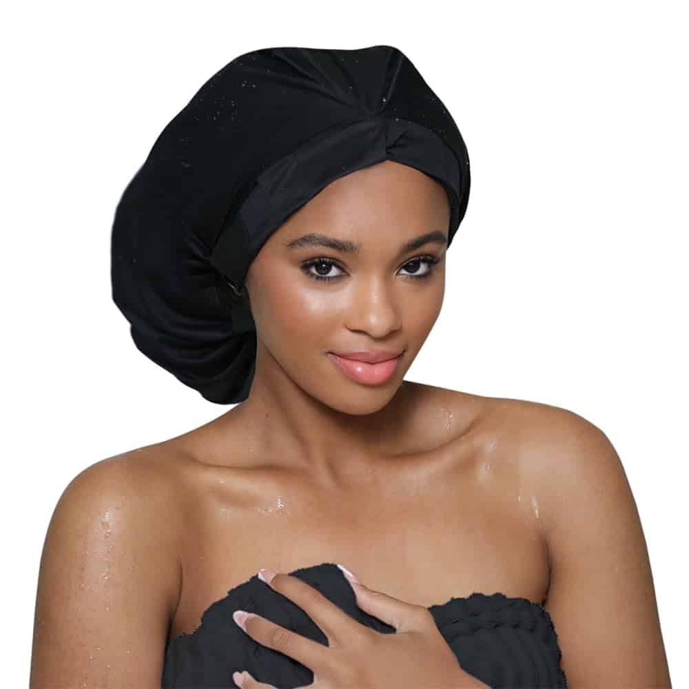 Gorro de Ducha Ajustable de Satén de Lujo Hairbrella para