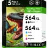 5-Pack Compatible Reemplazo para 564XL. Funciona con
