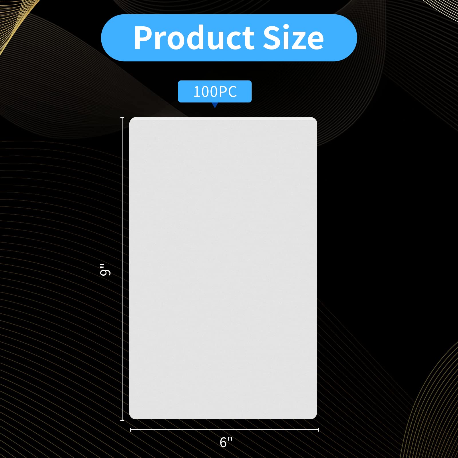 100 Pack Laminación Bolsas 6" x 9" 5 mil Claras Bolsas - Imagen 3