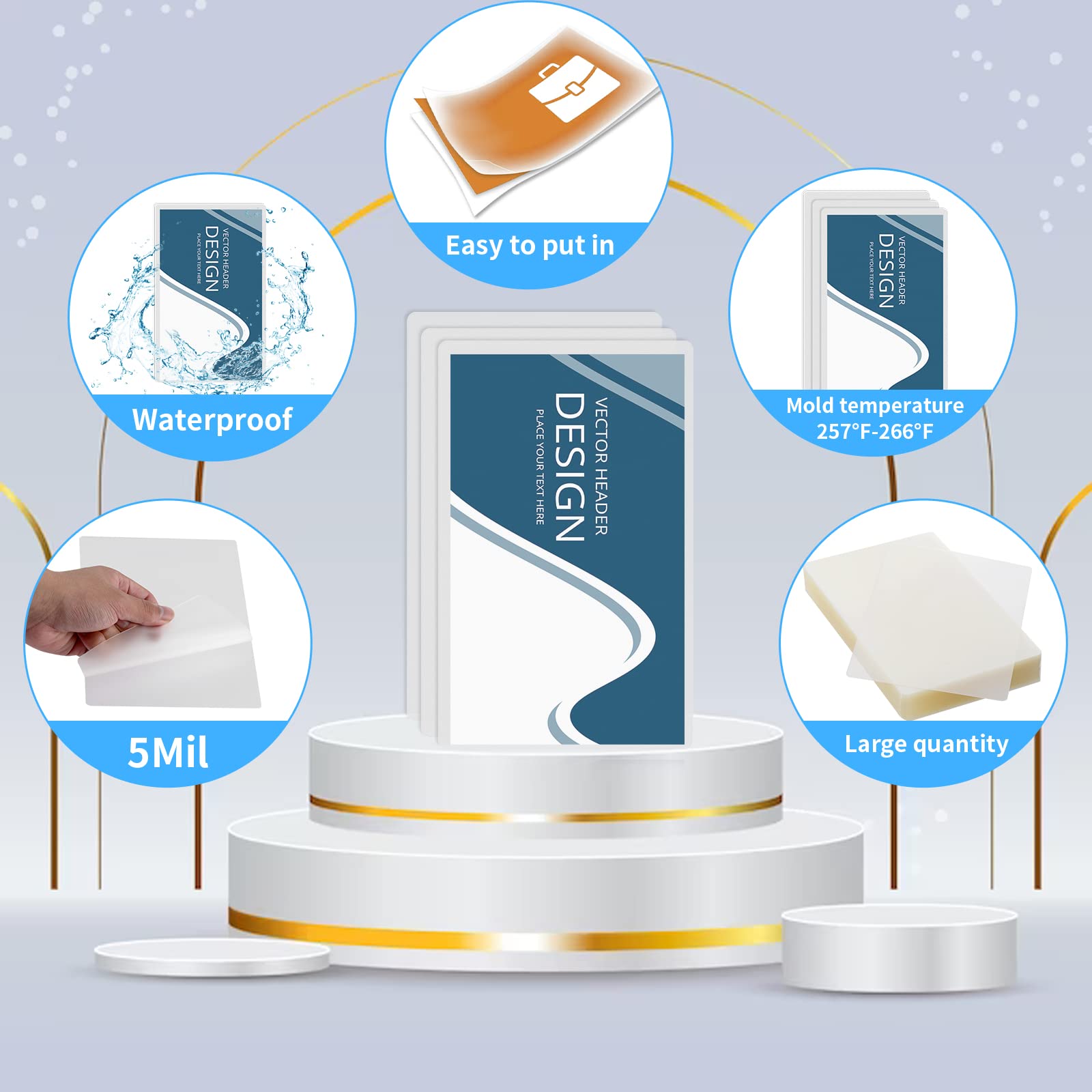 100 Pack Laminación Bolsas 6" x 9" 5 mil Claras Bolsas - Imagen 4