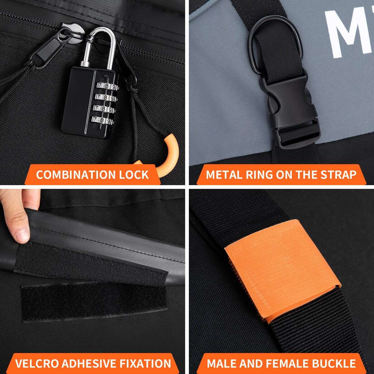 MIDABAO 15 Cubic Waterproof Duty Car Top Carrier - Zippers - Imagen 7