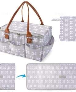 Organizador de pañales Moteph - Caddy para bebés con tapa y