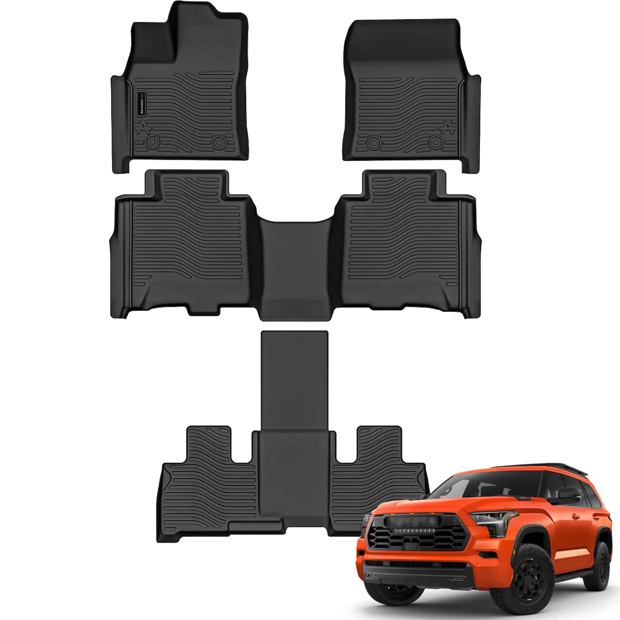 Tapetes de piso todo clima Auxko para Toyota Sequoia 2023