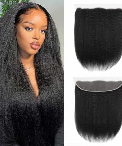 Cierre Frontal de Encaje HD Kinky Straight 13x4 de Oreja a