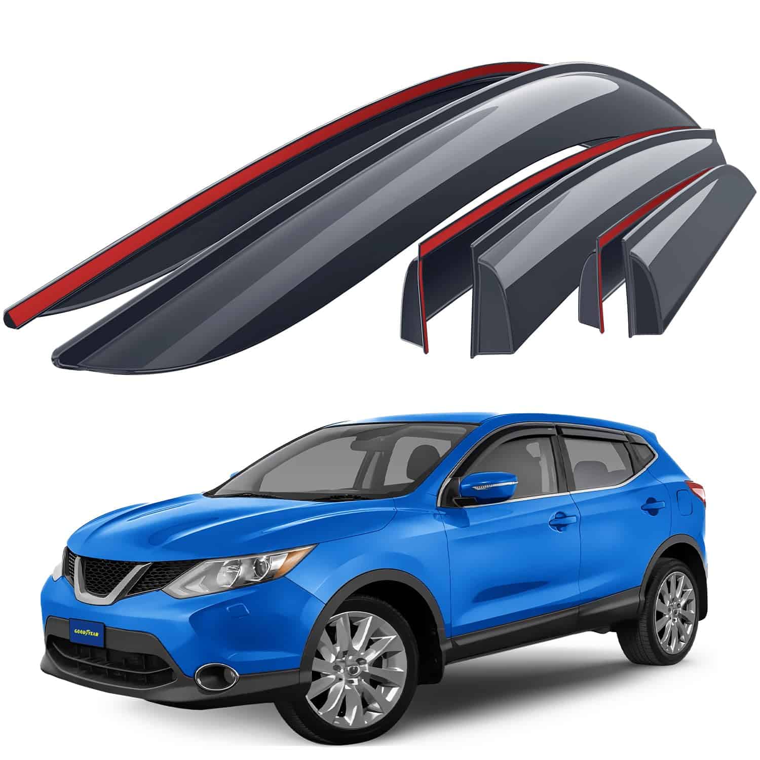 Deflectores de ventanas irrompibles Goodyear -Humo Premium