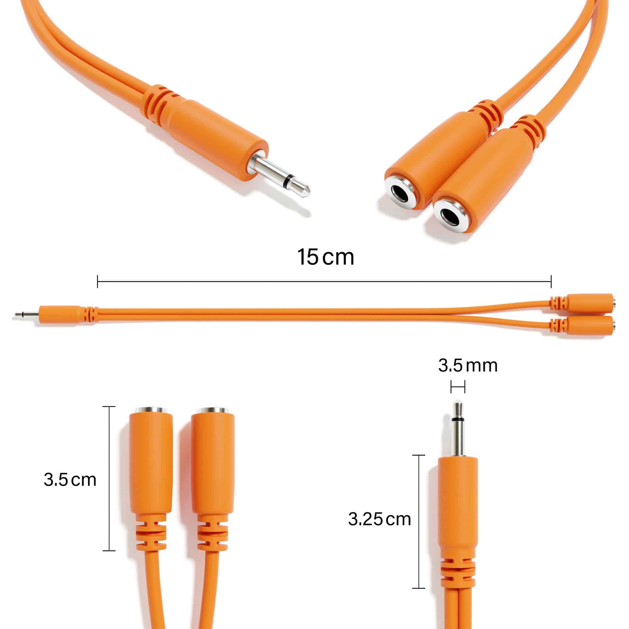 ExcelValley - Cables Divisores Mono Y Patch - TS 3.5mm 1/8" - Imagen 3