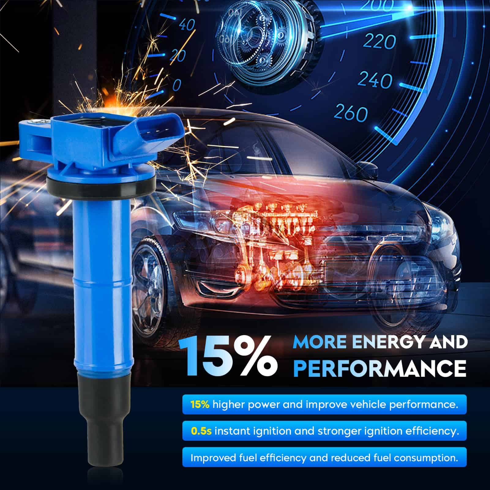 Paquete de 4 Bobinas de Encendido para Toyota Camry Corolla - Imagen 5